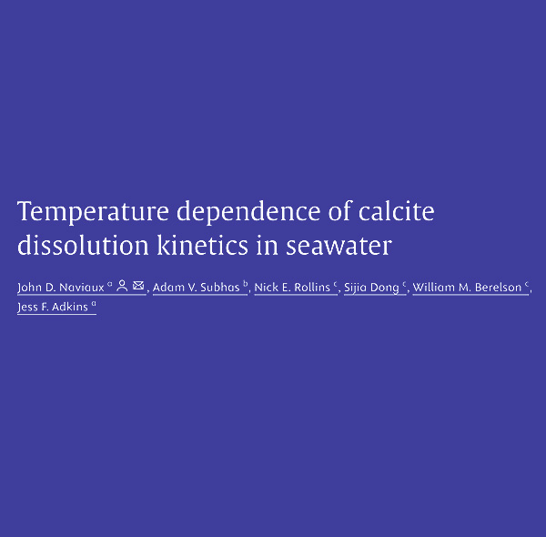 Temperature dependence of calcite dissolution kinetics in seawater